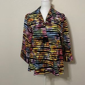 IC by Connie K colorful asymmetrical Jacket size M
